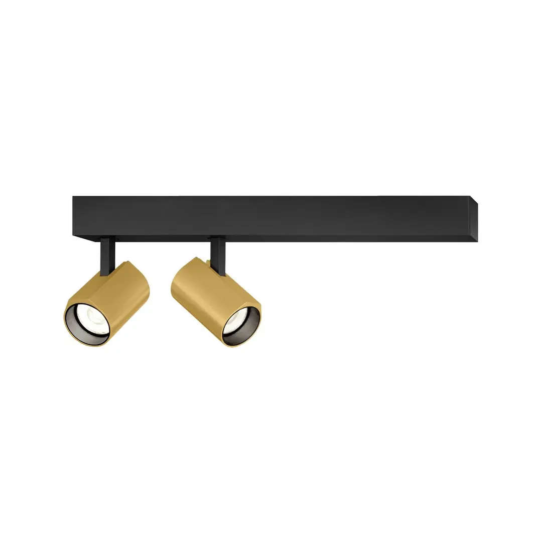 Wever & Ducré Lighting WEVER & DUCRÉ LED-Strahler Ceno schwarz/gold 2.700 K 2-flg.