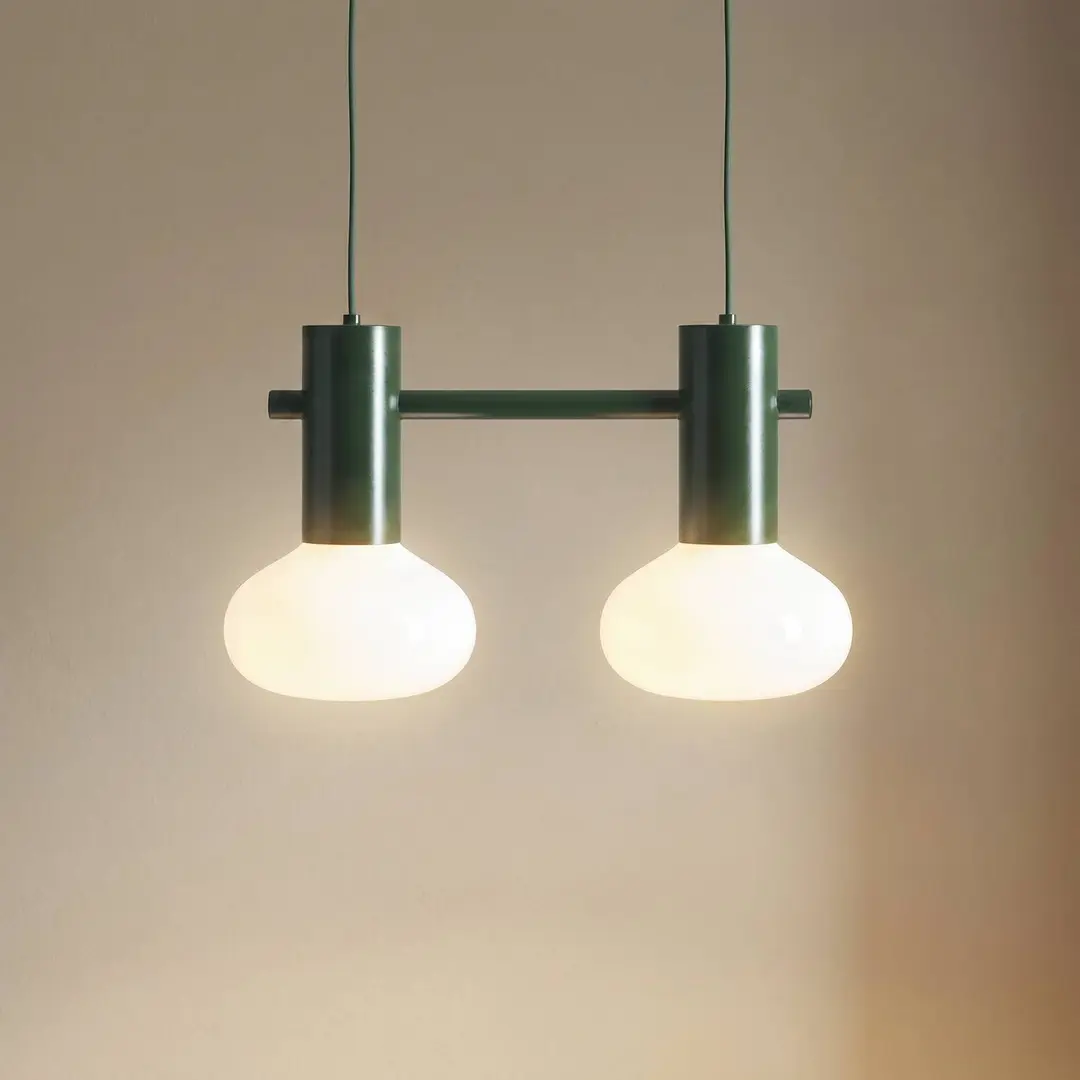 ALDEX Hängeleuchte Flo, grün, 2-flammig, Glas