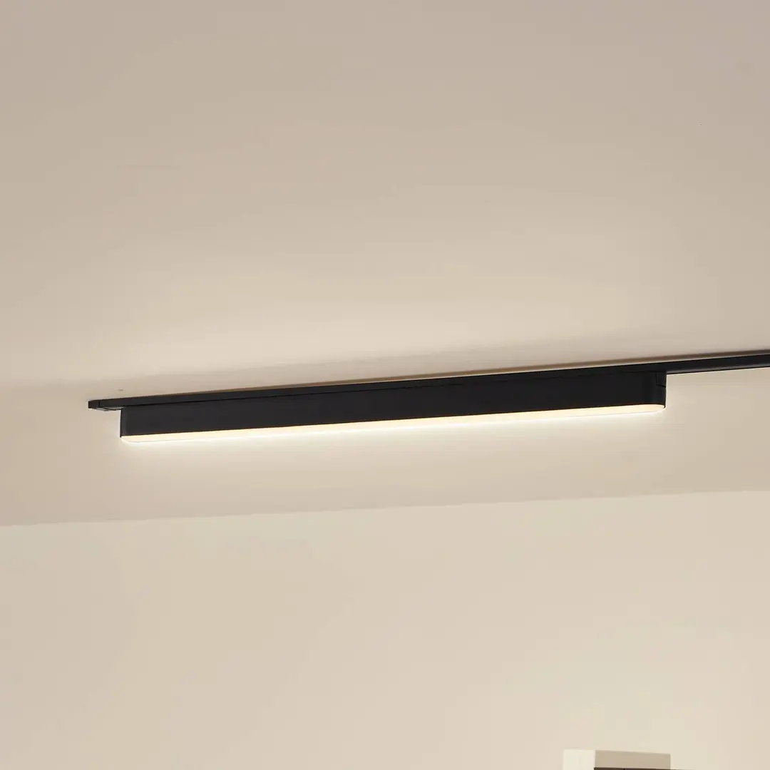 Lindby LED-Leiste 48 V Lumaro,schwarz,20W,Kunststoff,dimmbar