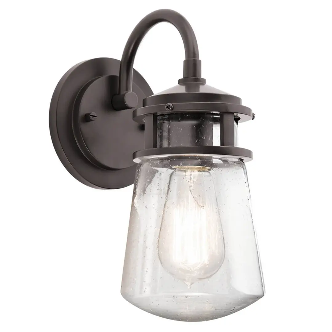 KICHLER Außenwandleuchte Lyndon mit Glasschirm 28,6cm