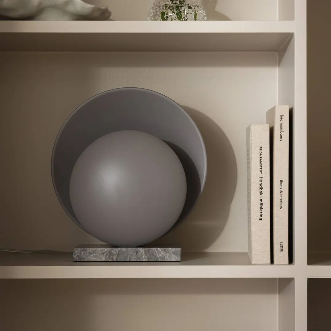 Globen Lighting Tischleuchte ORBIT, grau, Marmor, Höhe 32 cm