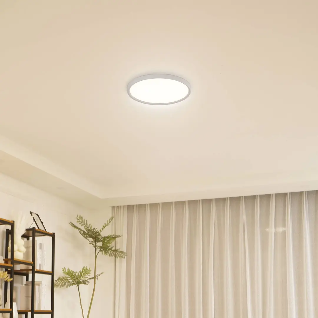 Lindby LED-Deckenleuchte Pravin, Ø 30 cm, CCT, weiß