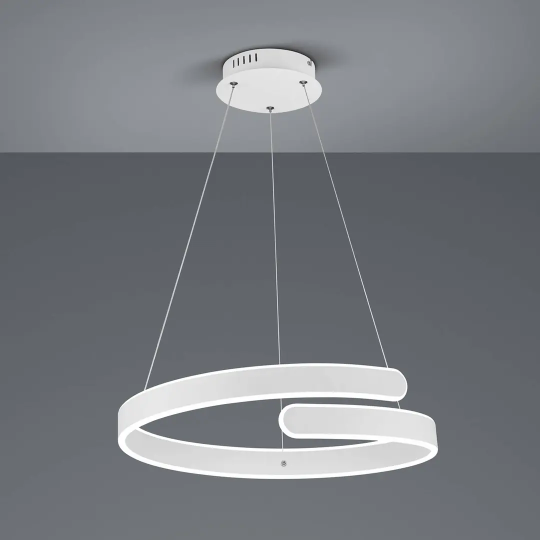 Reality Leuchten LED-Hängeleuchte Parma mit Switch-Dimmer, weiß