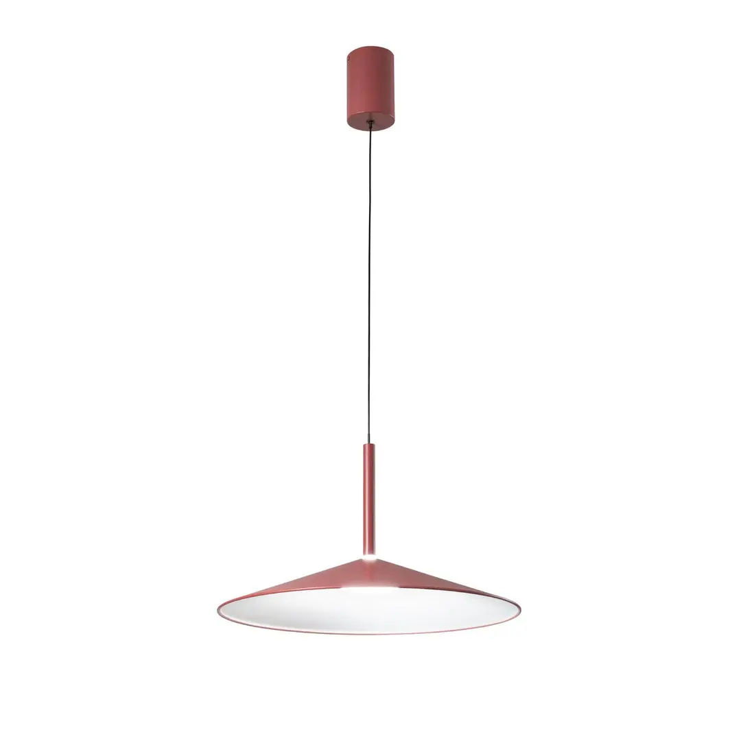 Luce Ambiente Design LED-Hängelampe Khan, rot, Ø 48 cm, Metall, CCT