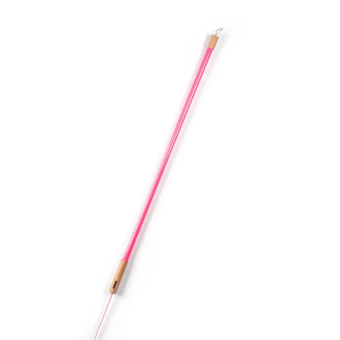 SELETTI LED-Leuchte Linea, fuchsia, Holzdetails, universal