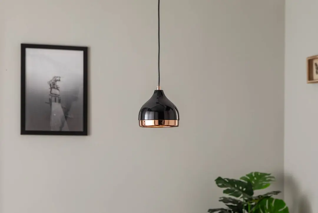 Opviq Hängeleuchte Yildo 6866 1-flg Ø17cm schwarz/kupfer