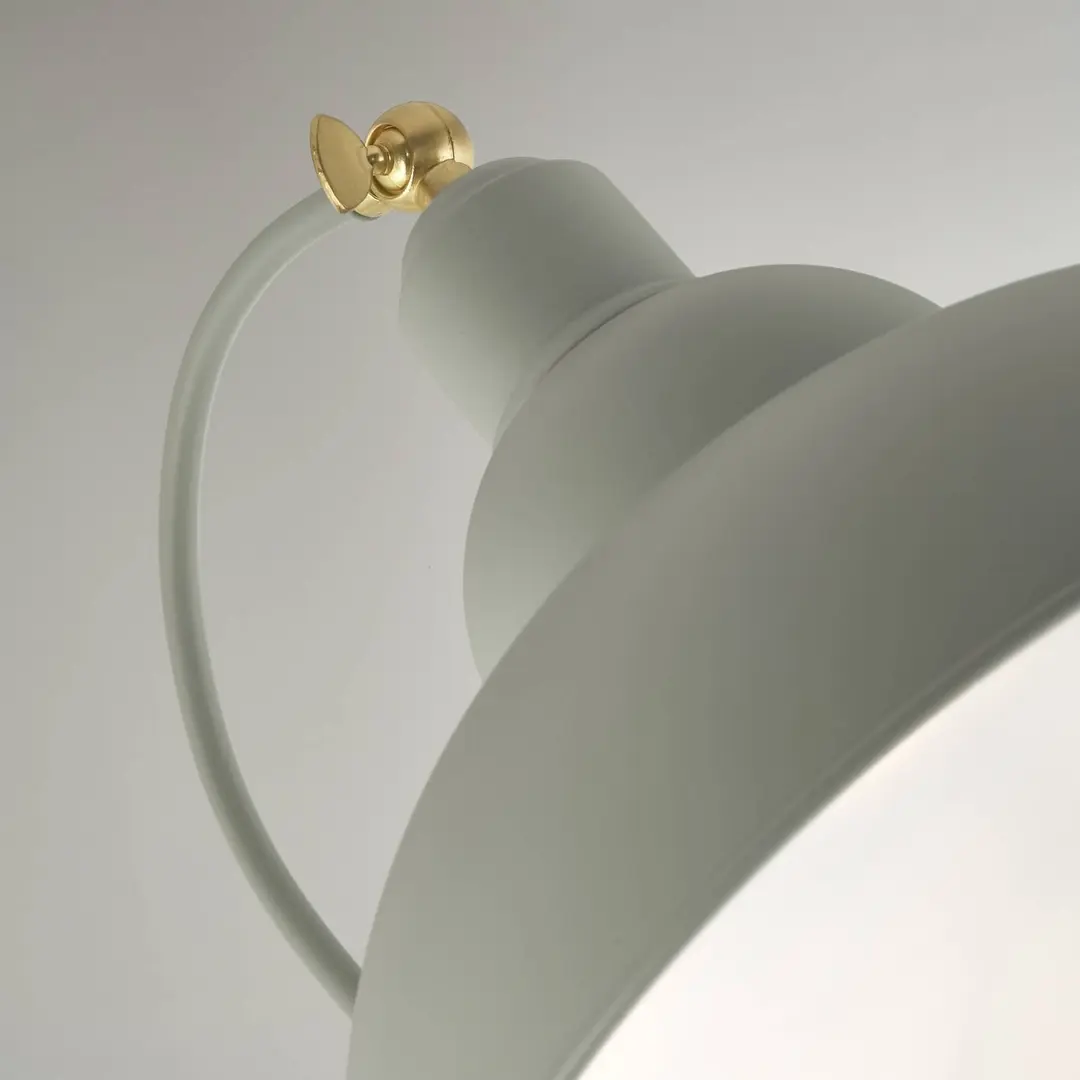 Searchlight Stehleuchte Yosra, taupe, Metall, 166 cm, E27