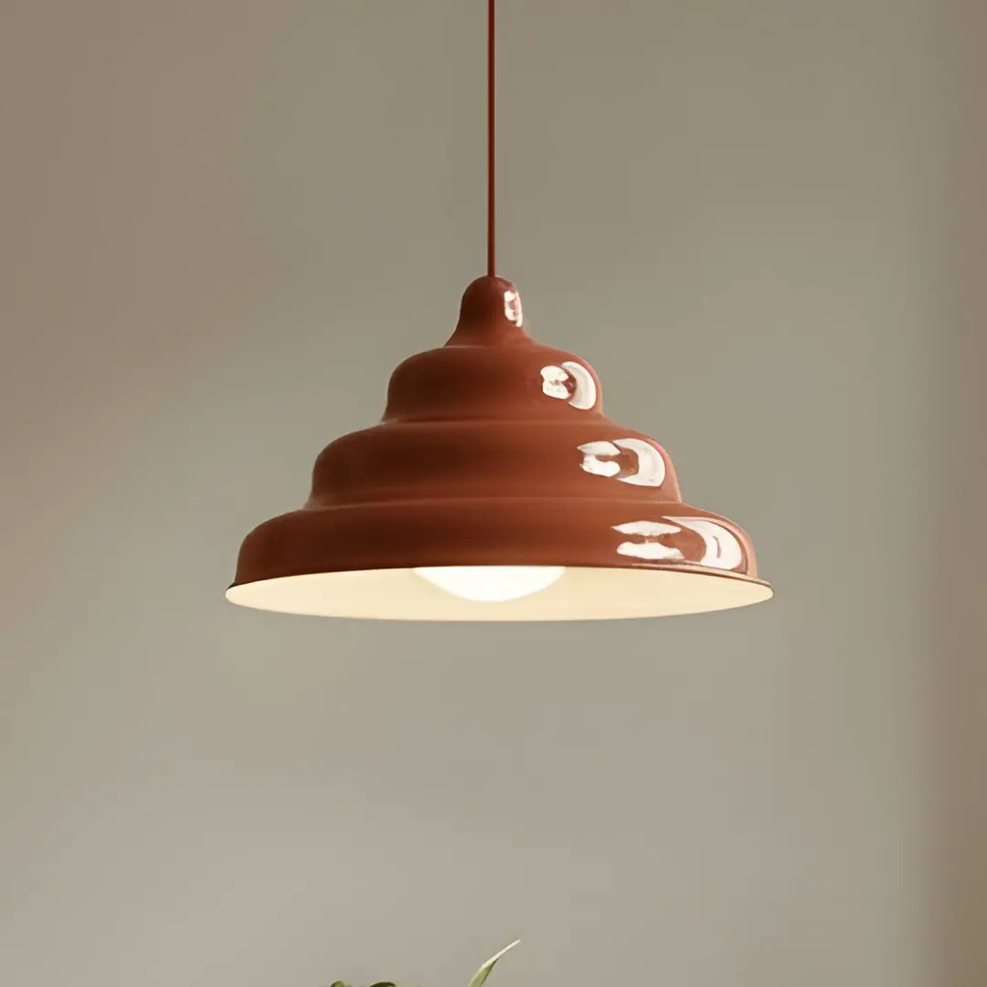 ALDEX Hängeleuchte Fala, rot, Ø 23 cm, Glas