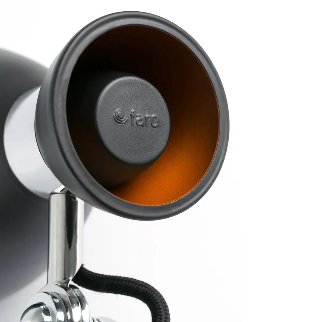 FARO BARCELONA Wandleuchte Retro mit Schalter, schwarz