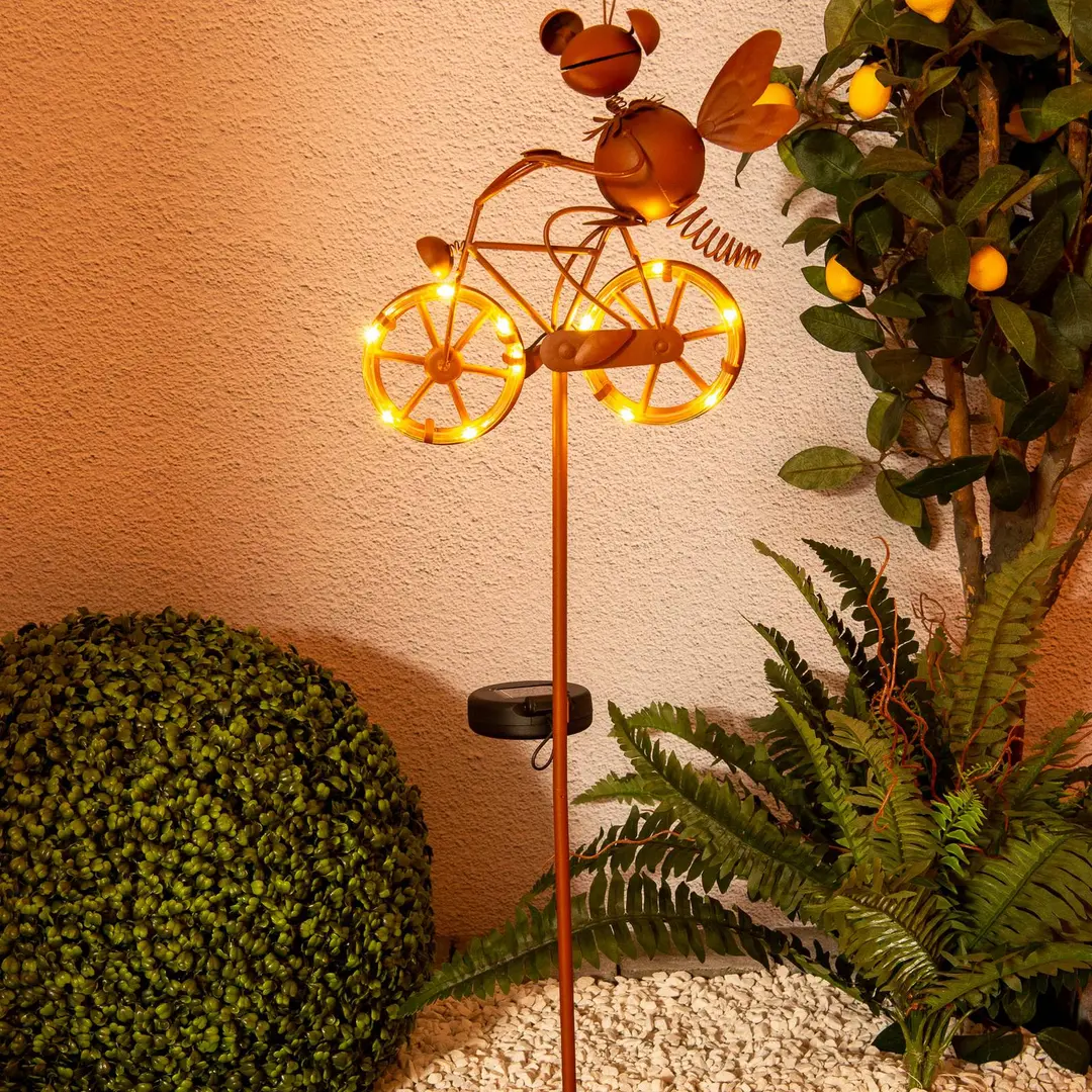 Naeve Leuchten LED-Solar-Dekoleuchte 5282414 mit Fahrrad
