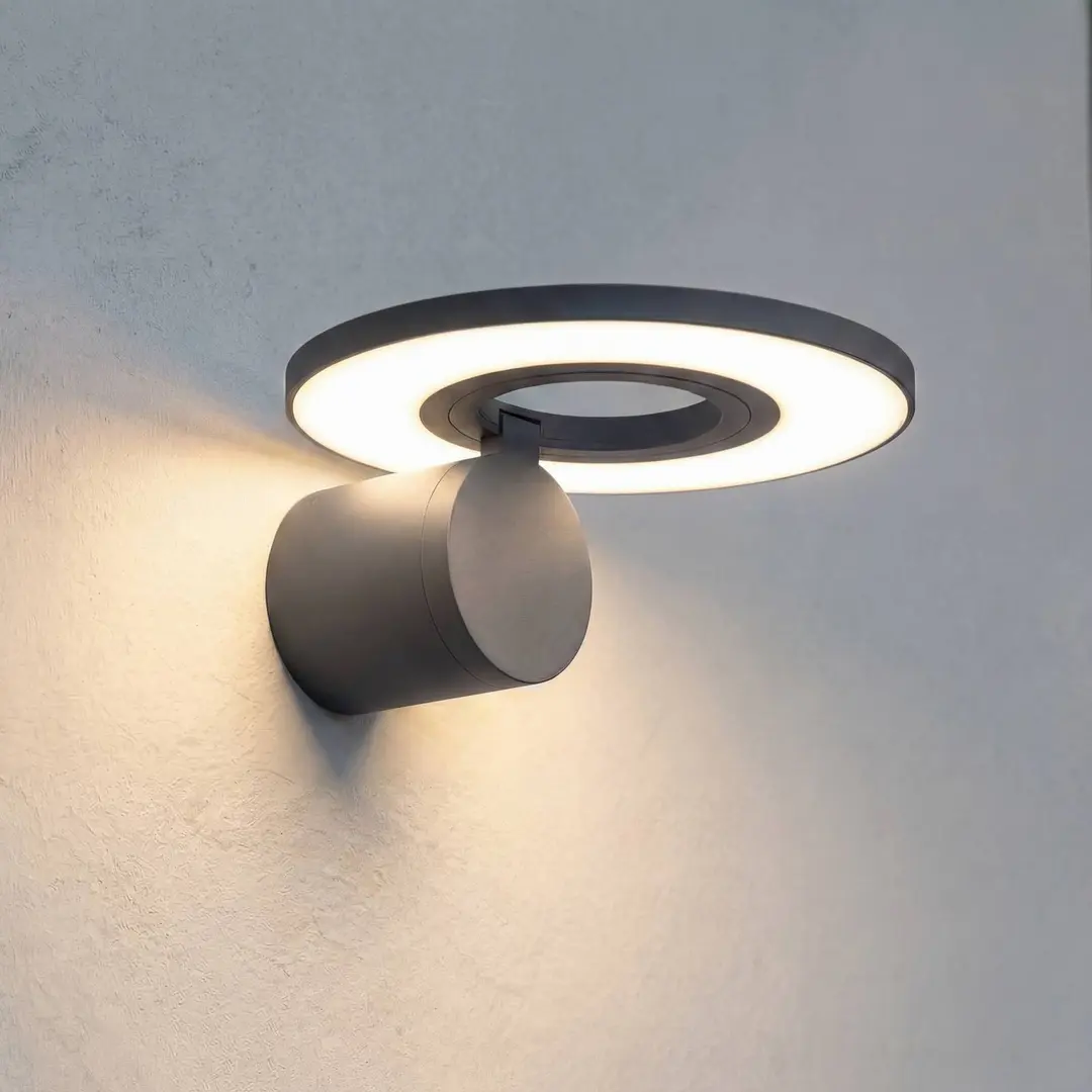 Arcchio LED-Außenwandleuchte Tovio, anthrazit, rotierbar