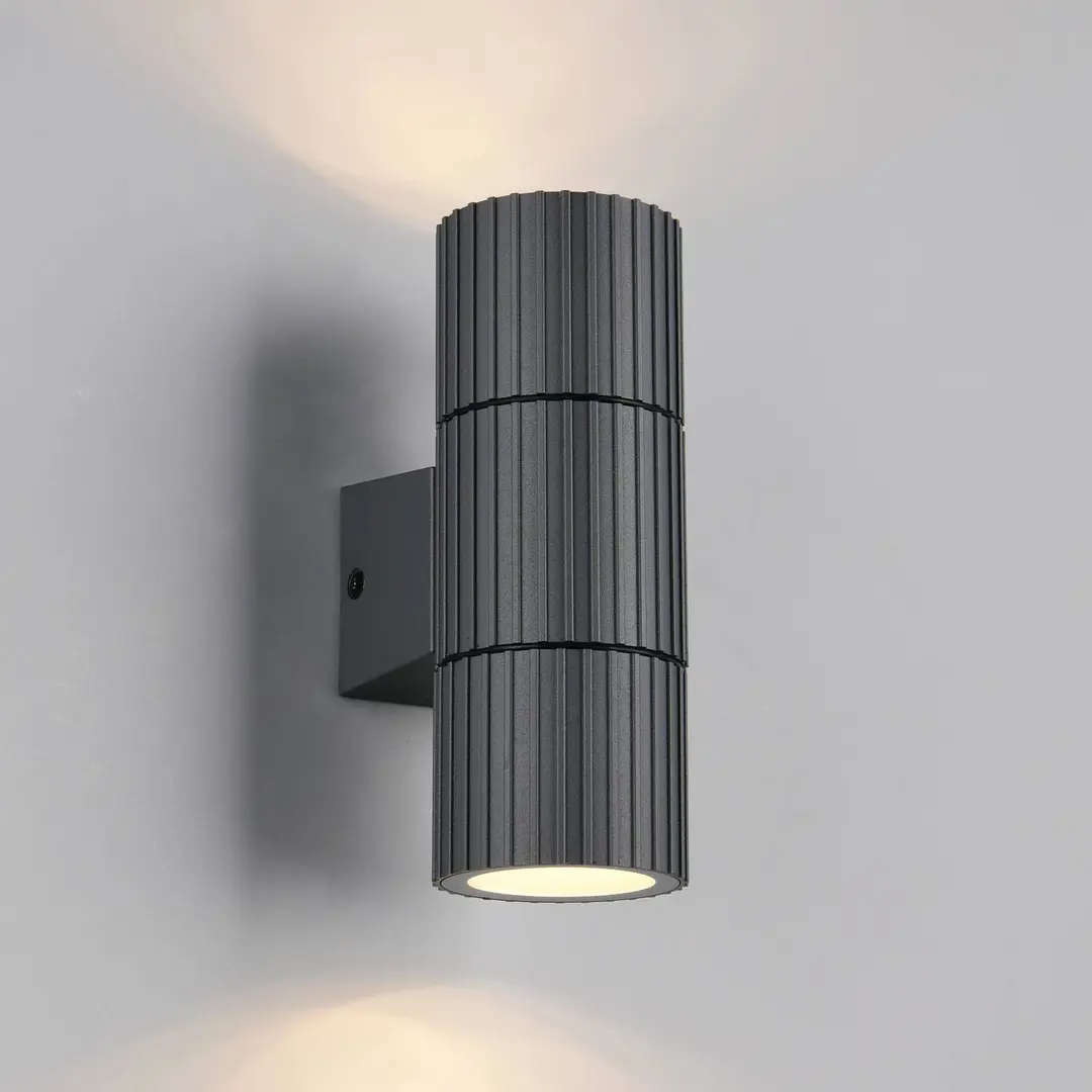 Trio Lighting Außenwandlampe Parana, anthrazit, Höhe 16 cm, Metall, 2-flg.