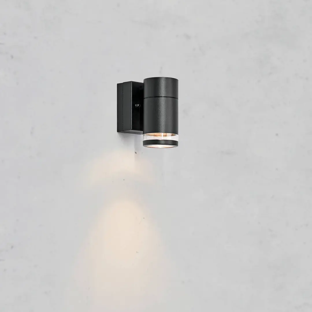 Markslöjd LED-Außenwandleuchte Luno, schwarz, 1-flg., IP65, dim.