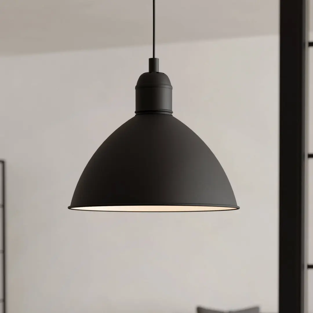 EGLO Vintage-Pendelleuchte Priddy, einflammig, schwarz