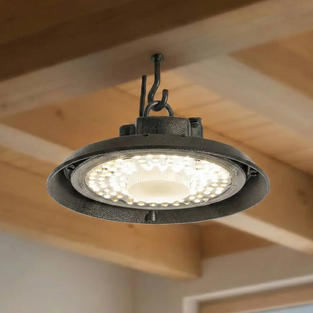Prios LED-Hallenstrahler Maikel, schwarz, IP65, Highbay