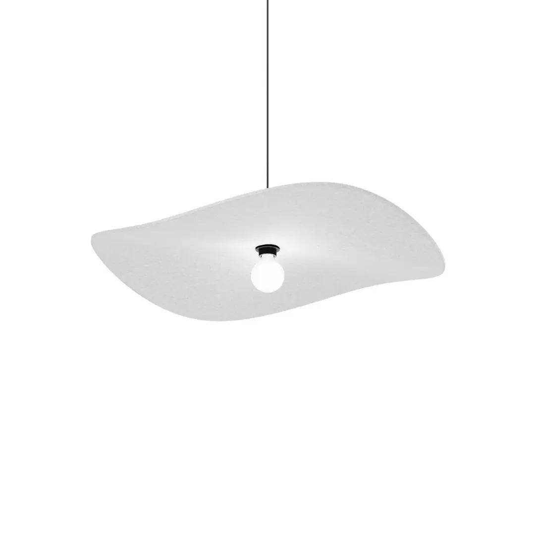 Wever & Ducré Lighting WEVER & DUCRÉ Hängelampe Wave Soft 3.0 Filz marmorgrau 100cm