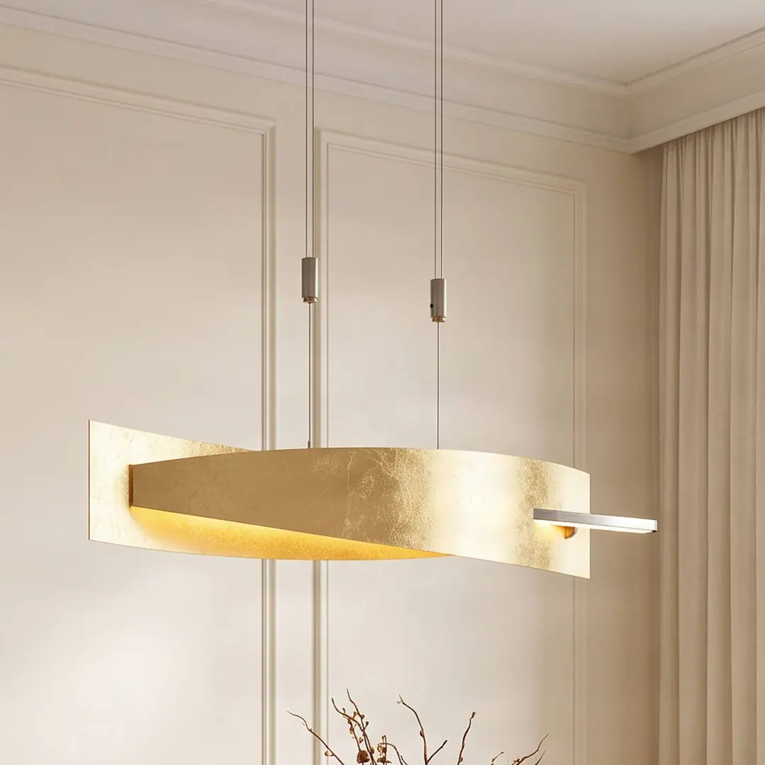 Lucande LED-Hängeleuchte Marija, 101 cm, goldfarben, dimmbar