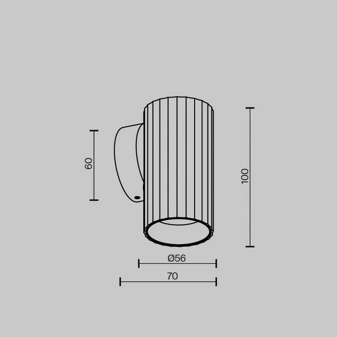 Maytoni Wandlampe Calipso, schwarz 1 x GU10 Höhe 10cm Metall