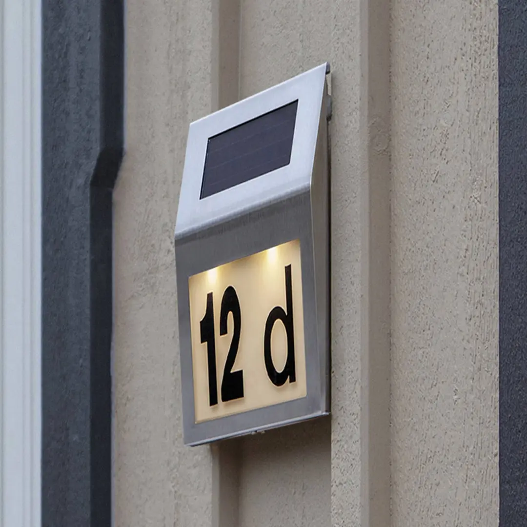STAR TRADING LED-Solar-Hausnummernleuchte Wally