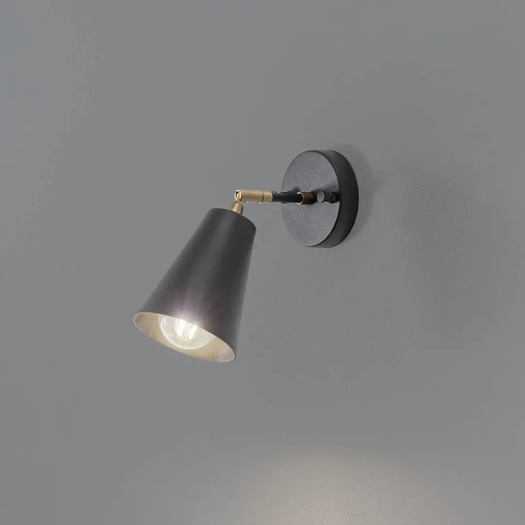 Opviq Wandleuchte Evander, schwarz/gold, Metall, Höhe 21 cm, E27