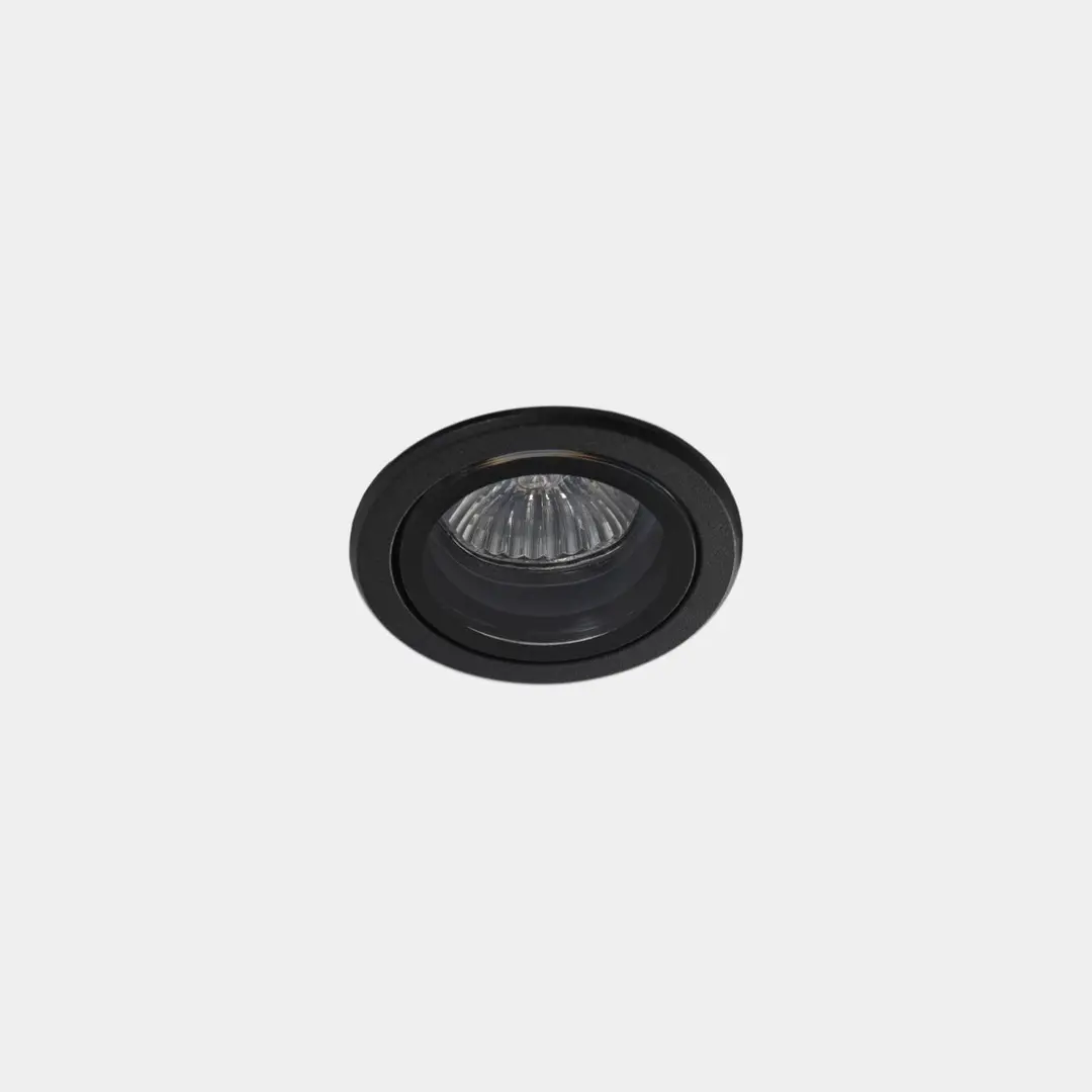 LEDS-C4 Außen-Einbaustrahler Eko, schwarz, Ø 7,5 cm, Alu
