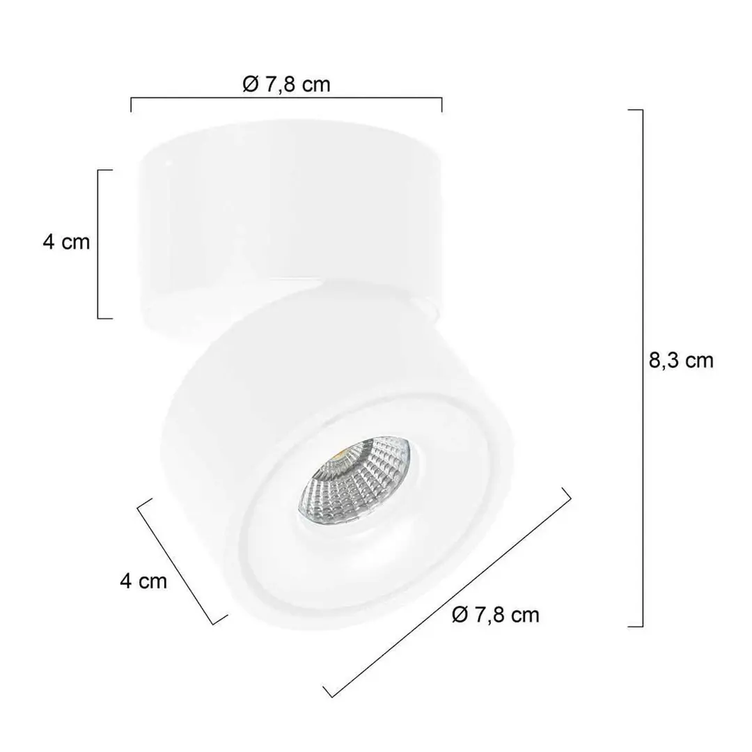 Steinhauer LED-Deckenstrahler Fez, weiß, 1-fl., Metall, schwenkbar