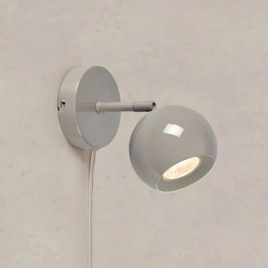 Markslöjd Wandlampe Pop, greige, Breite 10 cm, Metall