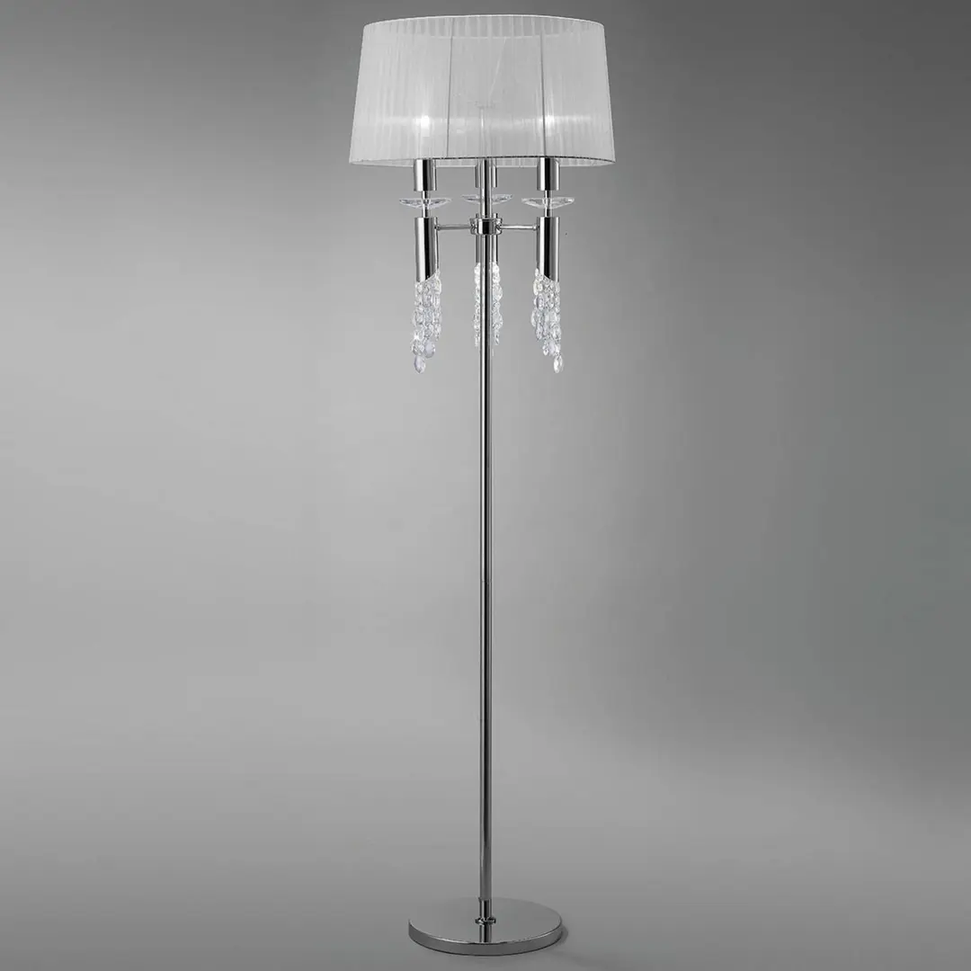 Mantra Iluminación Stehleuchte Lilja mit Seidenschirm