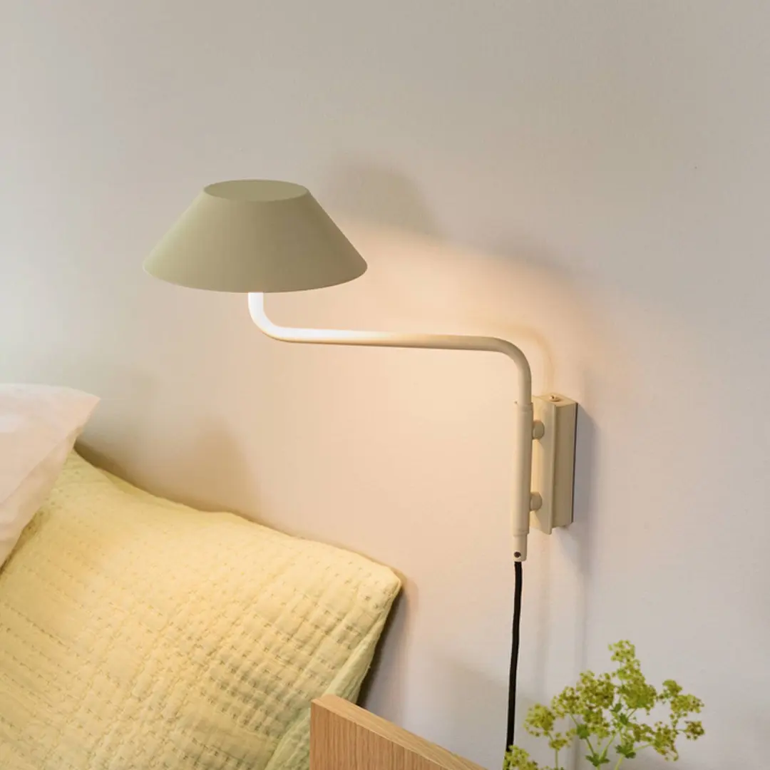 Hübsch LED-Wandleuchte COVER, sandfarben, Ausladung 30 cm, Metall