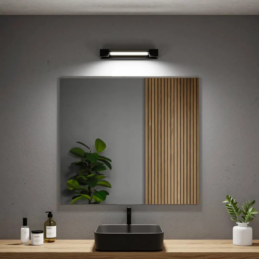 Paulmann LED-Wandlampe Lucille, schwarz, 40cm, dimmbar, IP44
