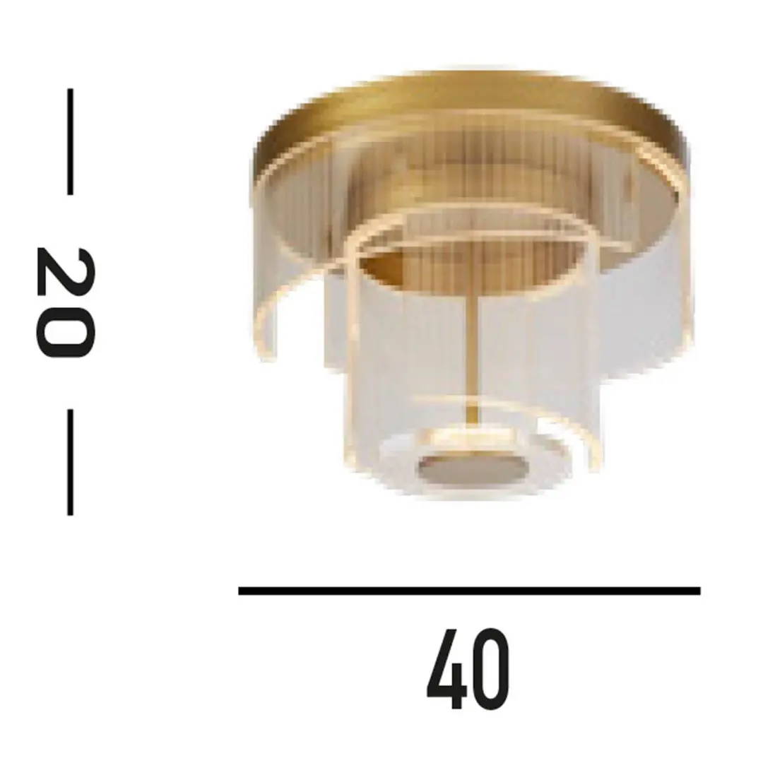 Searchlight LED-Deckenleuchte Deco, goldfarben, Stahl, Acryl