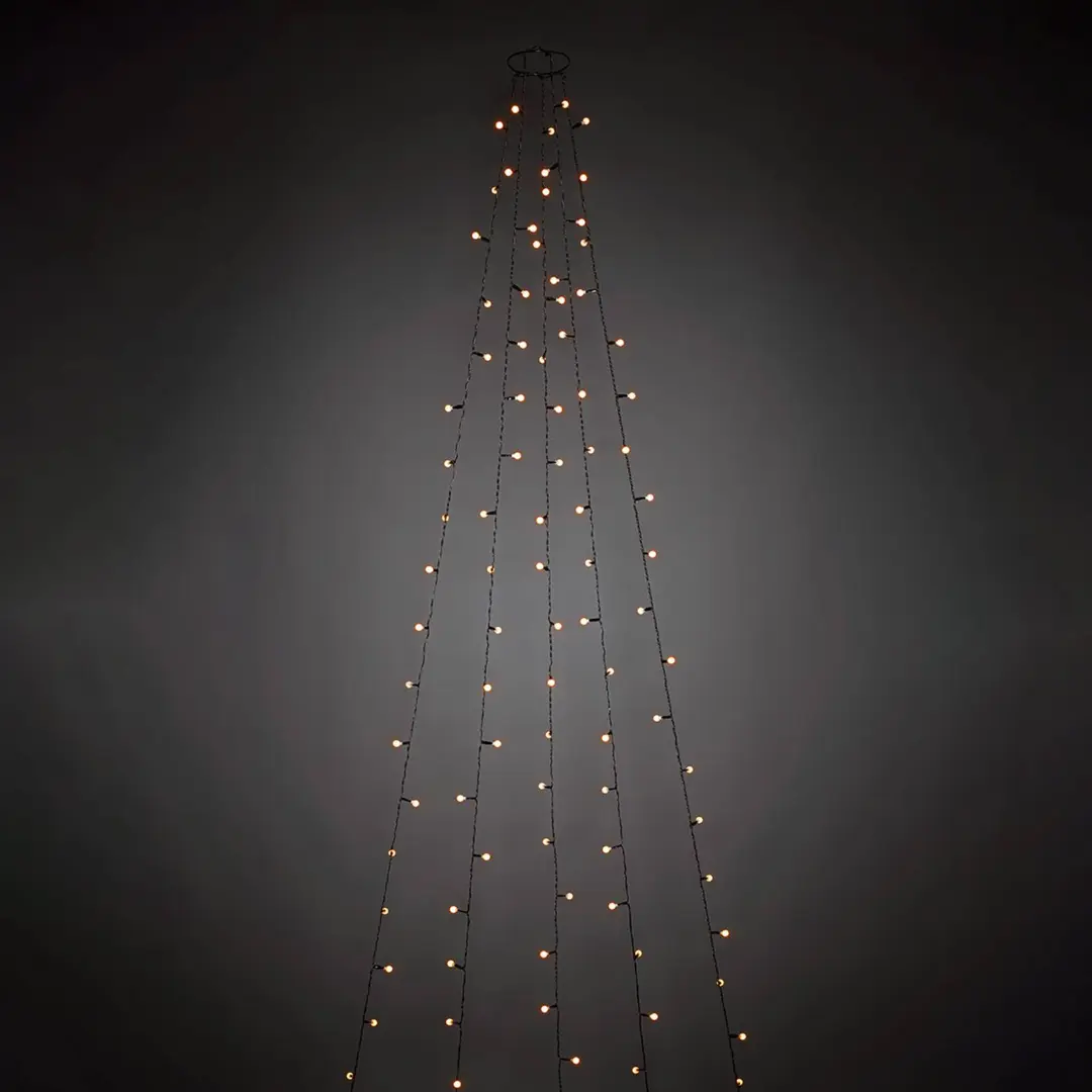 Konstsmide Christmas LED-Baummantel m. vormontierten Globes 200fl
