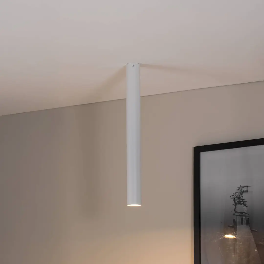 EMIBIG LIGHTING Deckenstrahler Tecno 1XL, Stahl, GU10, Höhe 60 cm, weiß