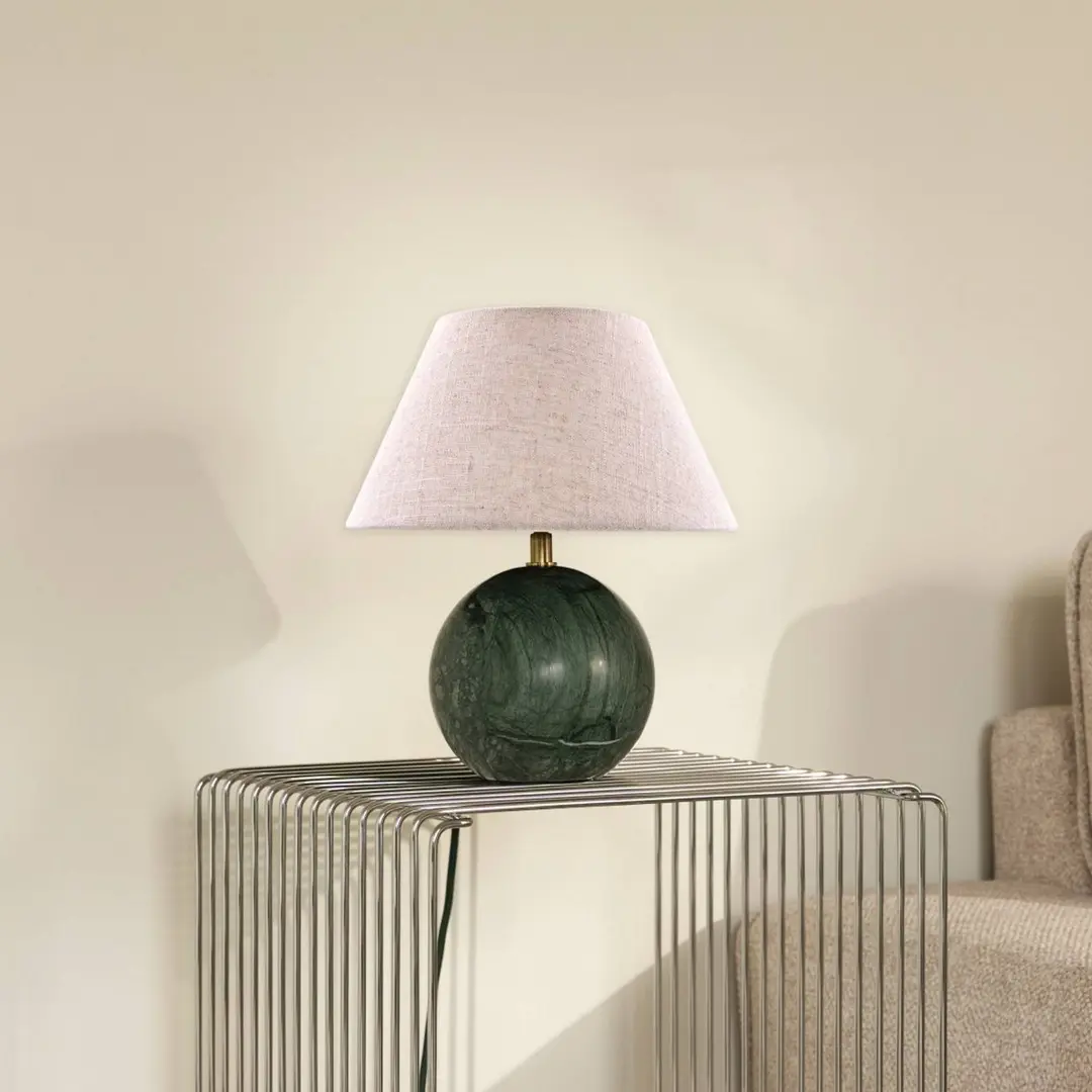 Globen Lighting Tischlampe Castello, grün/beige, Höhe 28 cm