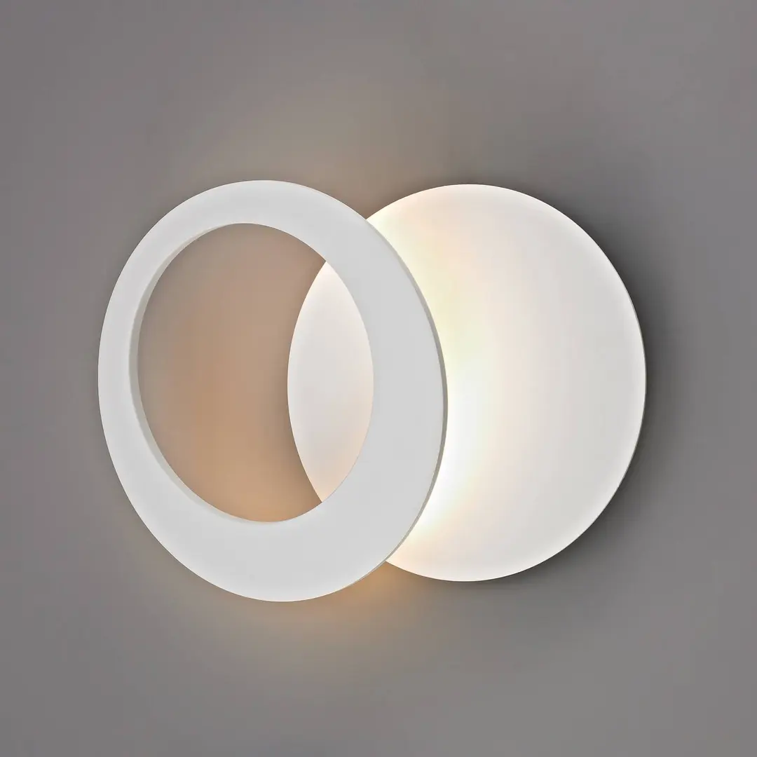 Mantra Iluminación LED-Wandleuchte Toronto, weiß, Ø 26 cm, Alu, verstellbar