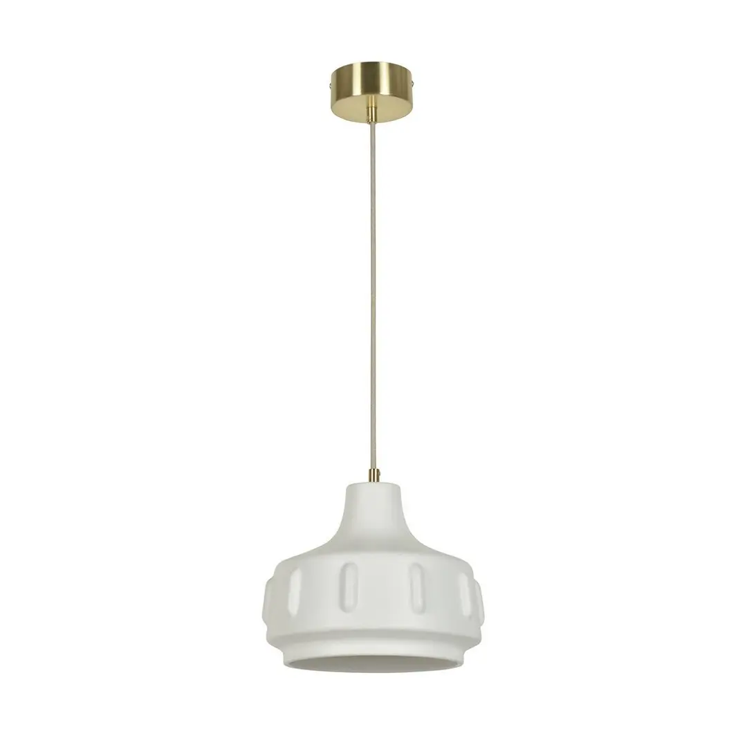 MARKET SET Pendellampe Jimmy, Ø 25 cm, weiß, Keramik