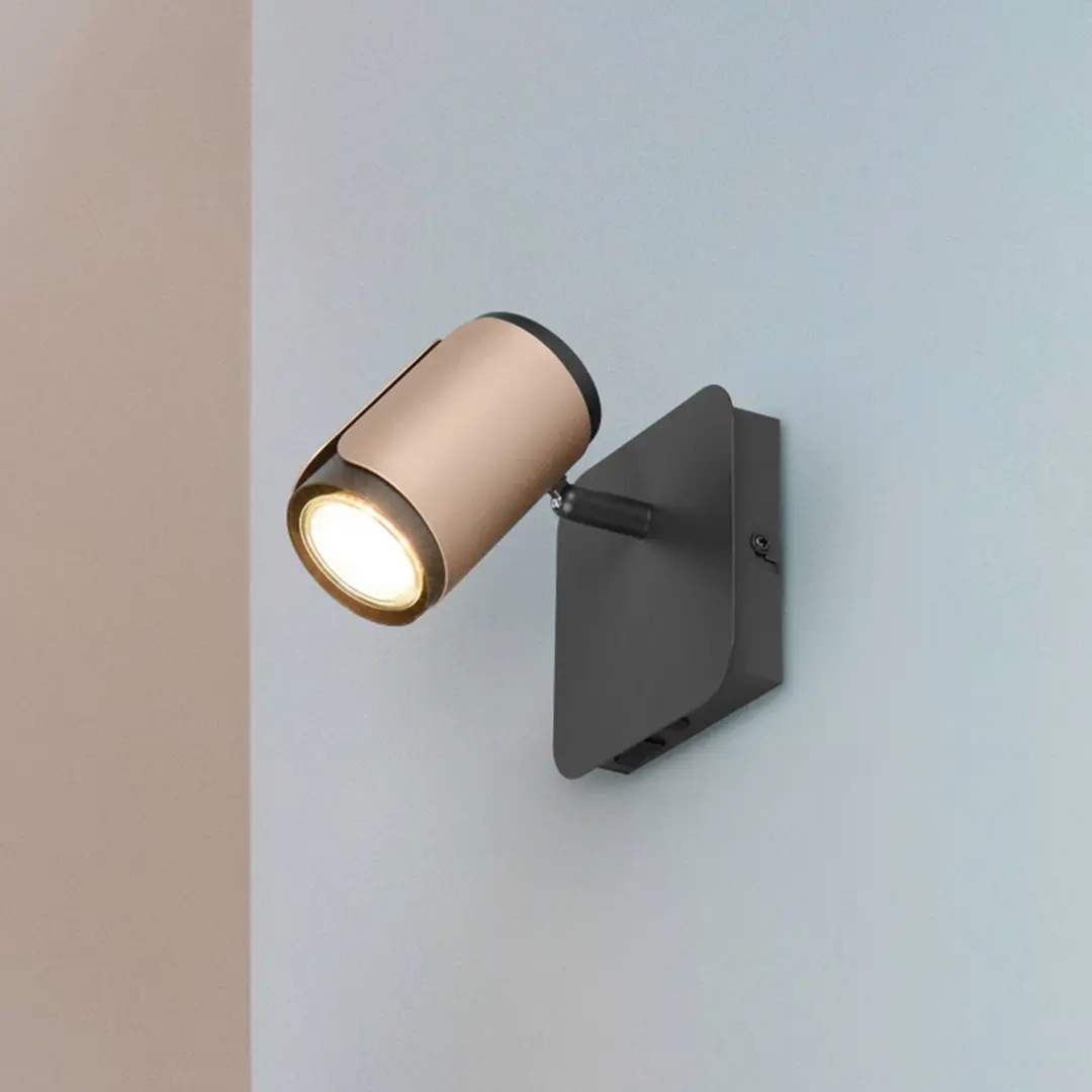 Trio Lighting Deckenstrahler Gillan, coffee, 1-flammig, Metall, GU10