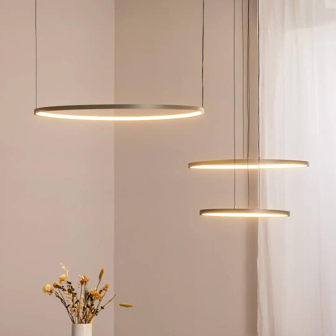 Nowodvorski Lighting LED-Hängeleuchte CIRCOLO, olivgrün, Ø 30/45/60 cm, 3-flammig