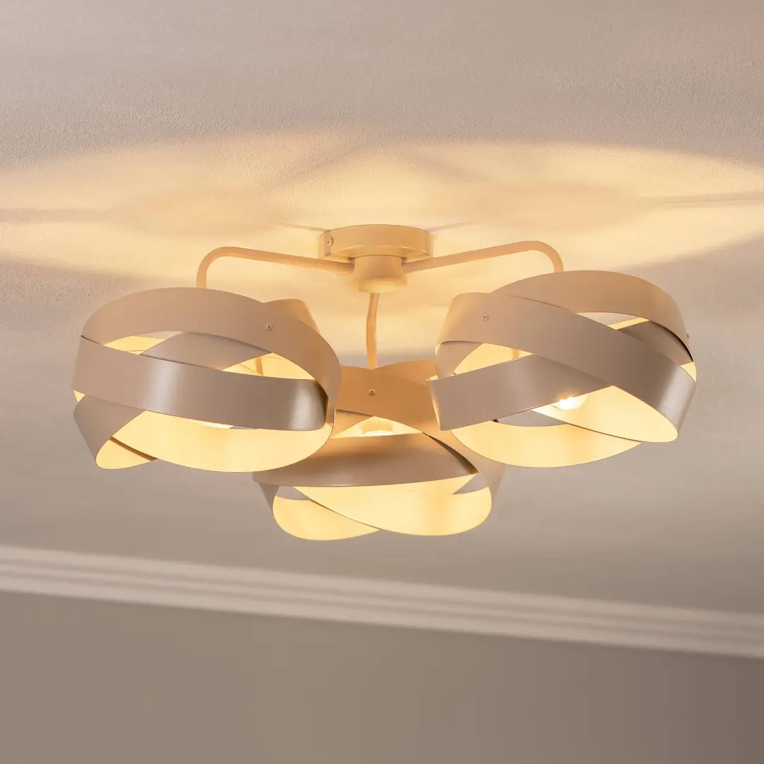 Domiluce Deckenleuchte Tornado, beige, 60 cm, 3-flammig