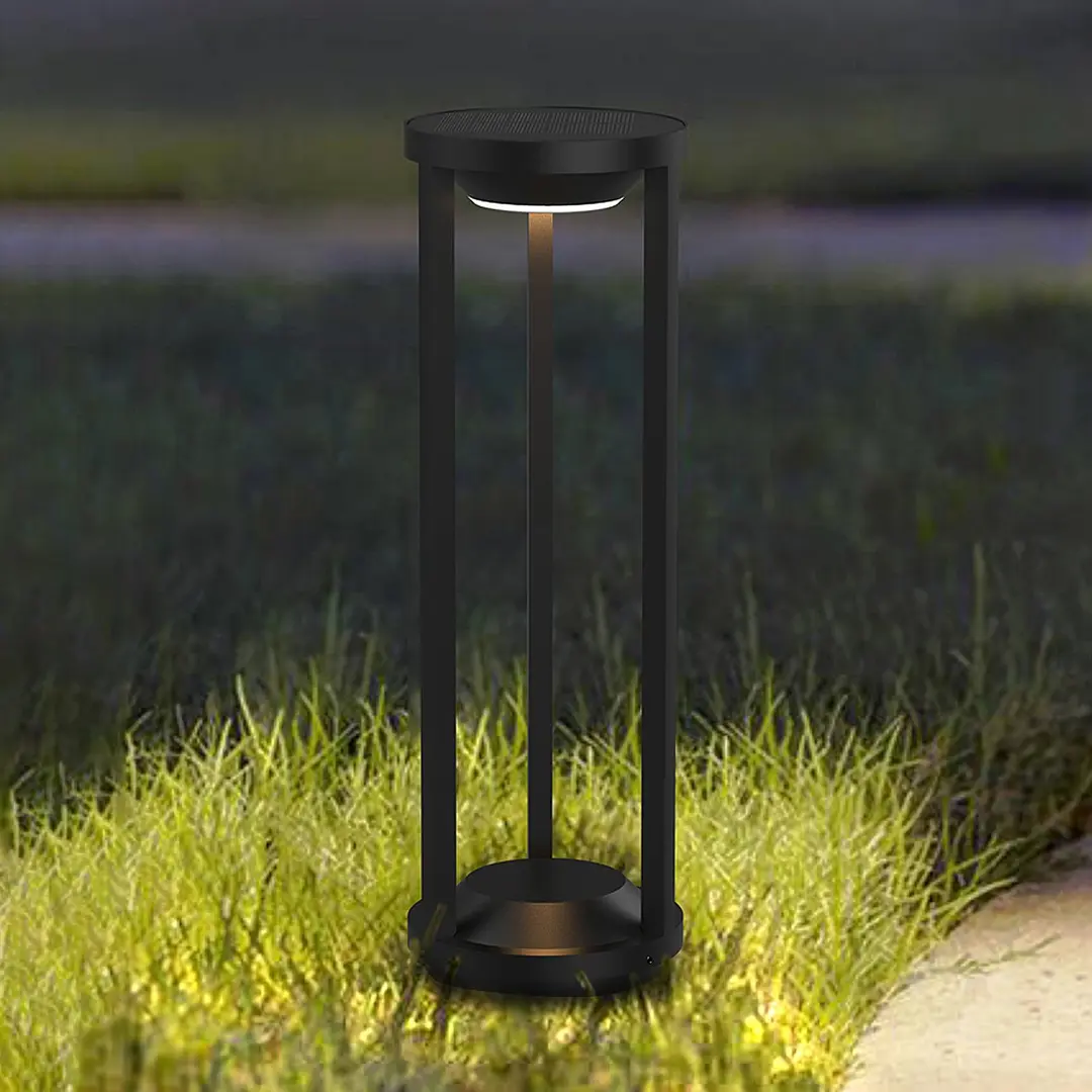 Heitronic LED-Solar-Pollerleuchte Pilastro, Sensor, Erdspieß