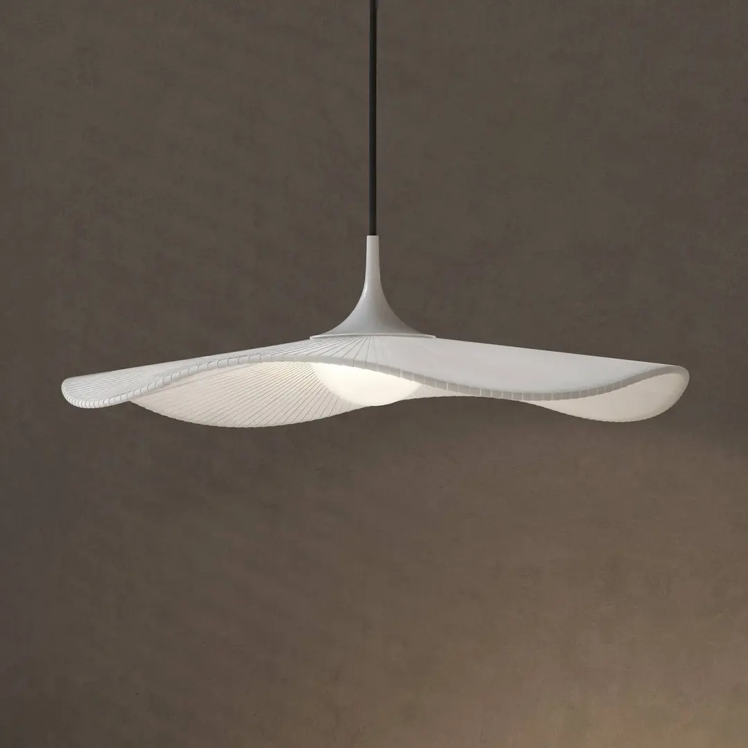 Bover LED-Hängelampe Mediterrània, weiß, Ø 52 cm, dimmbar