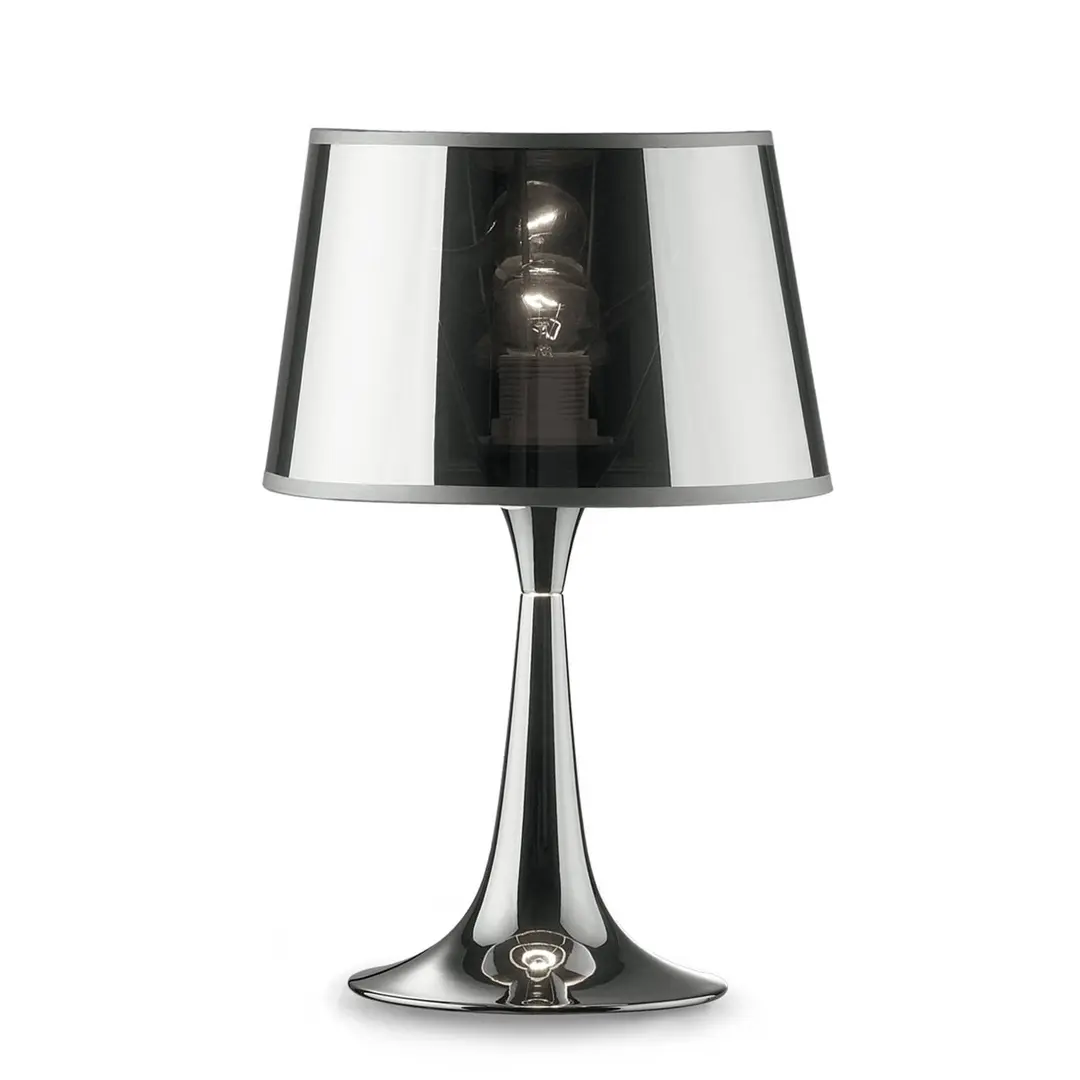IDEAL LUX Tischleuchte London Cromo Höhe 36,5 cm
