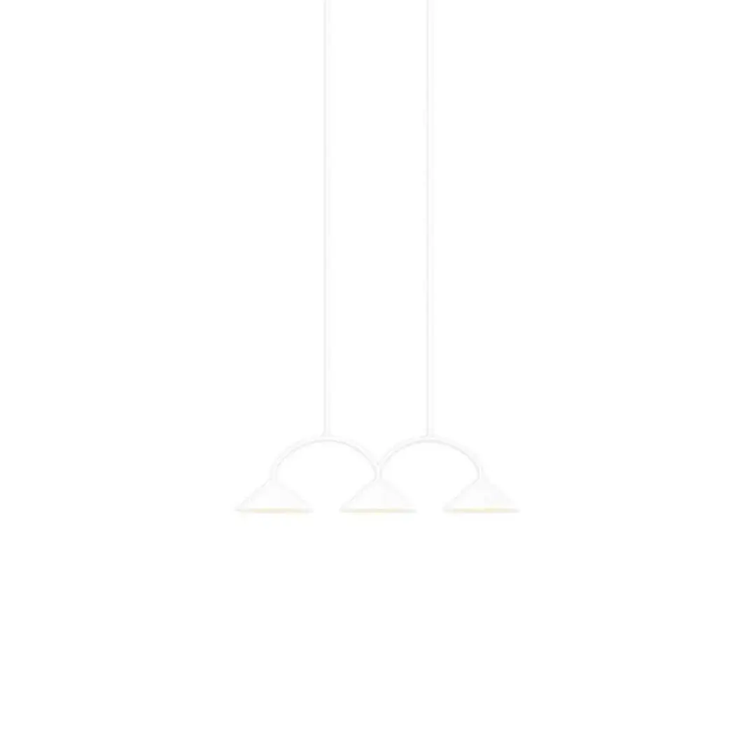 Globen Lighting Hängelampe CURVE 3, weiß, 3-flg., 95 cm