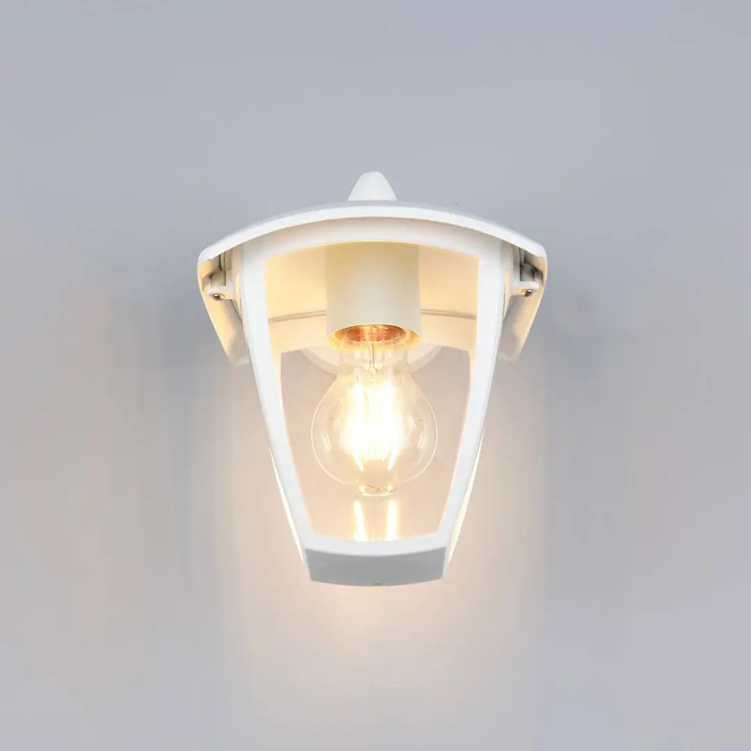 Trio Lighting Außenwandleuchte VENTA, weiß, Fassung unten, Höhe 24 cm IP44