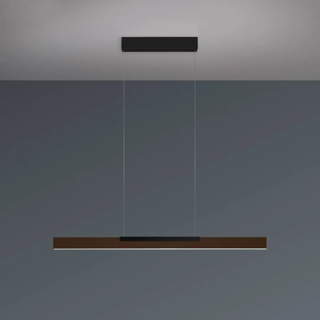 Bopp LED-Hängelampe Nano 2.0, Länge 100 cm, bronze/schwarz