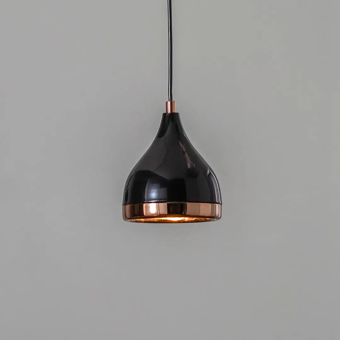 Opviq Hängeleuchte Yildo 7000 1-flg Ø15cm schwarz/kupfer