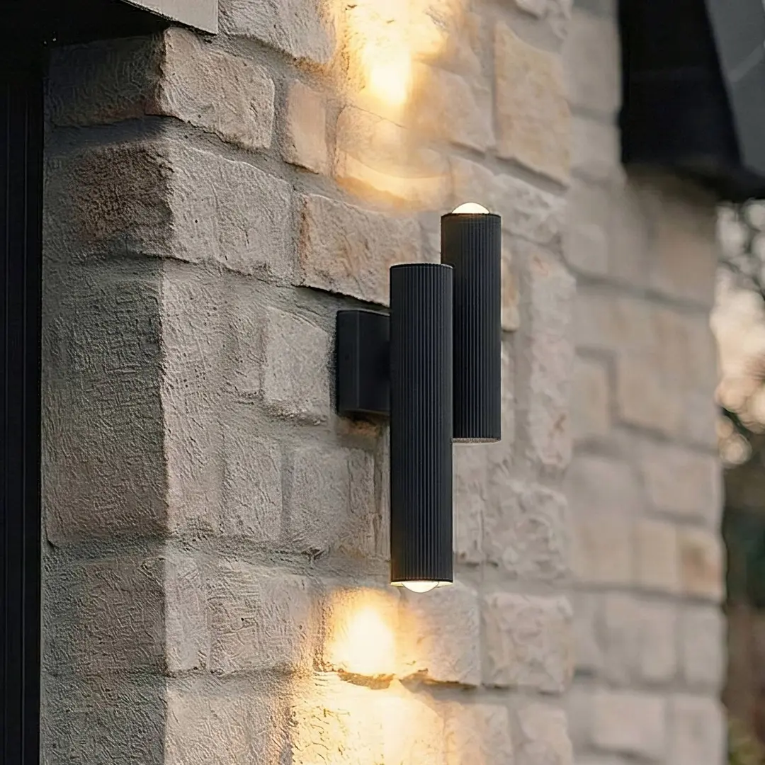 Lucande LED-Außenwandleuchte Torvian, anthrazit, 2-flammig