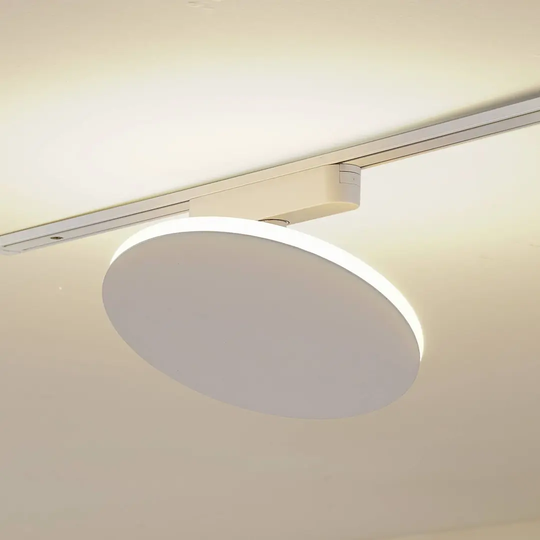 Lindby LED-Schienenleuchte Lumaro, weiß, Alu, 48V, dimmbar