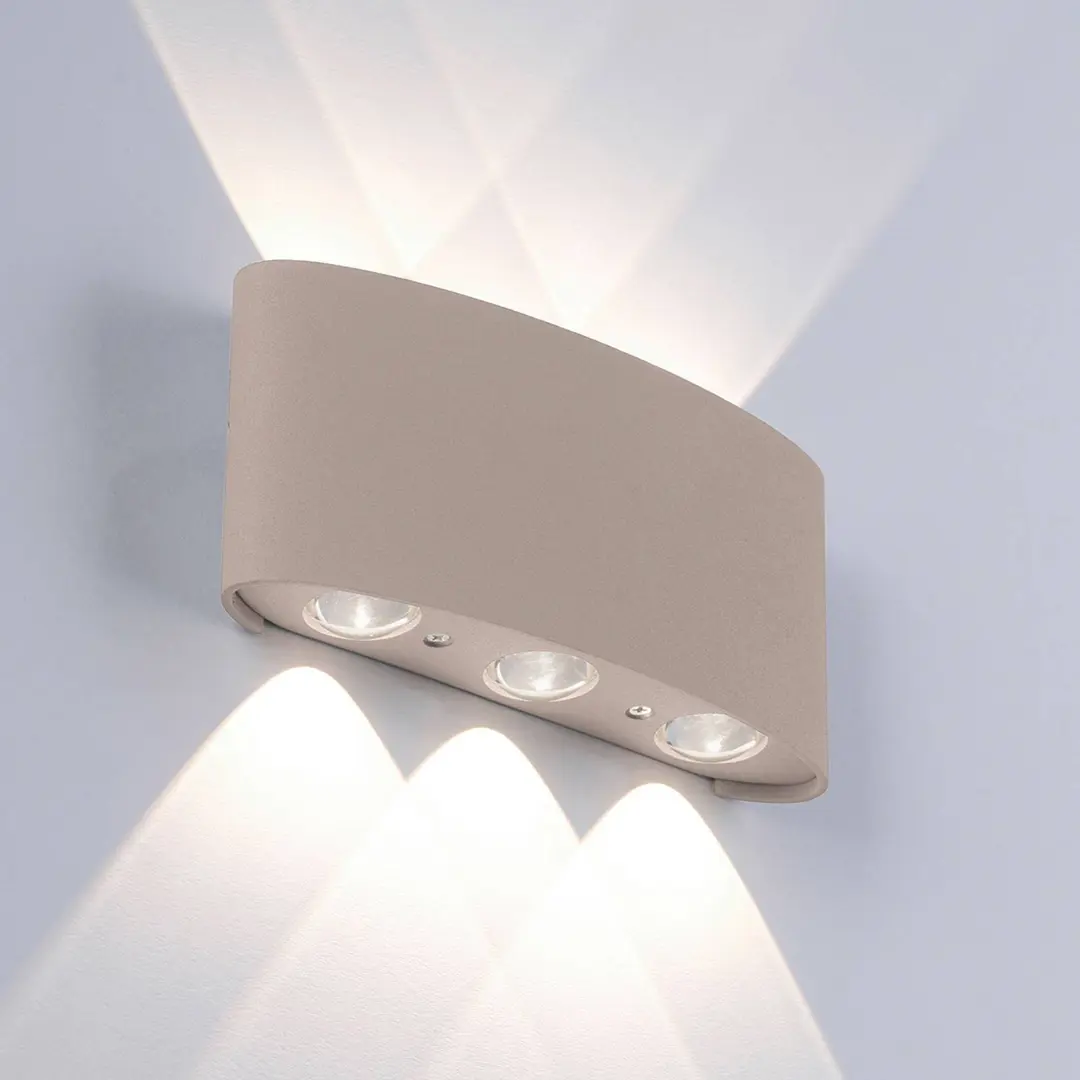 Paul Neuhaus LED-Außenwandlampe Carlo, 17 cm, sandfarben