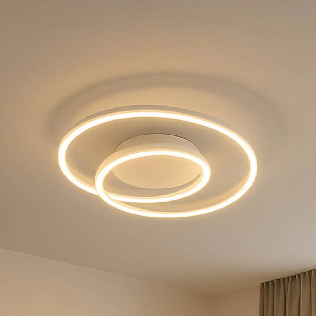 FISCHER & HONSEL LED-Deckenlampe HOLY, sand, Ø 49 cm, Fernbedienung, CCT, dim